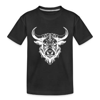 Tête de taureau Taureau Taureau - T-shirt bio Premium Enfant - noir - Devant