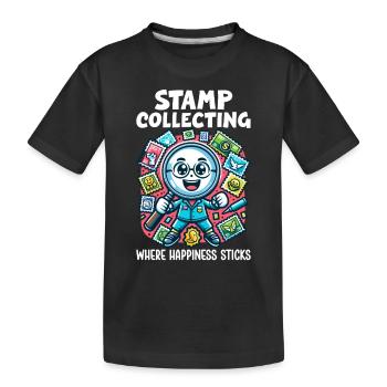 Philatélie Philatéliste philatéliste philatélique - T-shirt bio Premium Enfant - noir - Devant