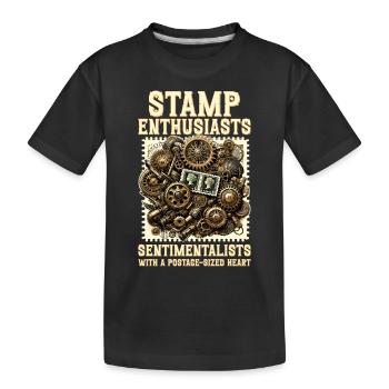 Philatélie Philatéliste philatéliste philatélique - T-shirt bio Premium Enfant - noir - Devant
