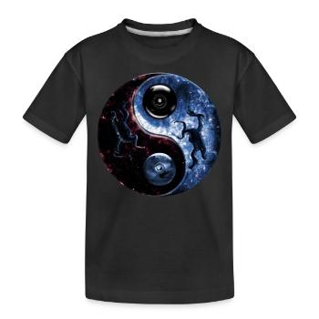 Yin Yang - Kids' Premium Organic T-Shirt - black - Front