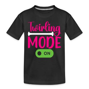 Majorette Gymnastics Majorettes Baton Twirling - Kids' Premium Organic T-Shirt - black - Front