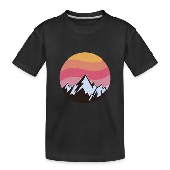 Wilderness Sunset Serenity - Kids' Premium Organic T-Shirt - black - Front
