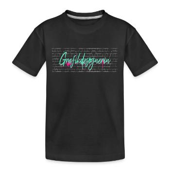 Illustrator Abschluss-Geschenk Grafikdesignerin - Kinder Premium Bio T-Shirt - Schwarz - Vorne