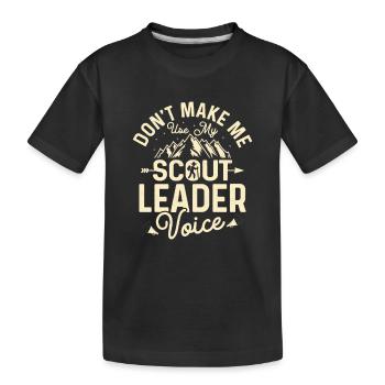 Scout Leader Authority: The Voice Tee - Kinder Premium Bio T-Shirt - Schwarz - Vorne
