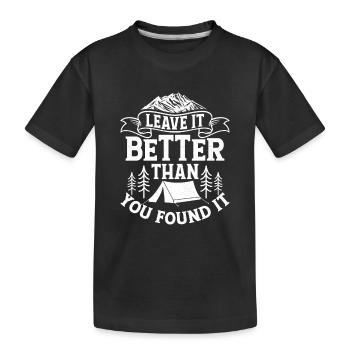 L’héritage du scout : Améliorer le monde - T-shirt bio Premium Enfant - noir - Devant