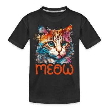 Miaou - T-shirt bio Premium Enfant - noir - Devant