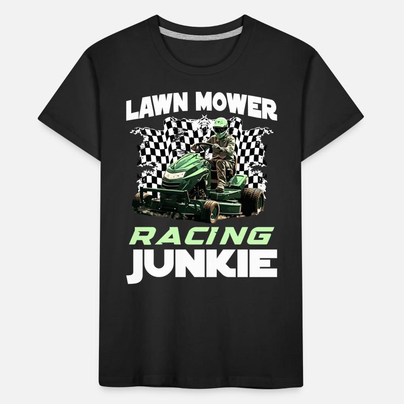 Tondeuse à gazon Tondeuse à gazon de course Tondeuse à gazon de course T-shirt bio Premium Enfant
