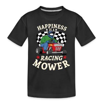 Tondeuse à gazon Tondeuse à gazon de course Tondeuse à gazon de course - T-shirt bio Premium Enfant - noir - Devant
