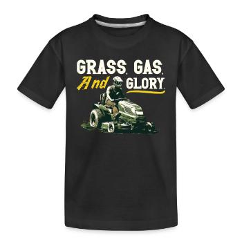 Tondeuse à gazon Tondeuse à gazon de course Tondeuse à gazon de course - T-shirt bio Premium Enfant - noir - Devant
