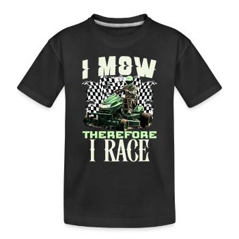 Tondeuse à gazon Tondeuse à gazon de course Tondeuse à gazon de course - T-shirt bio Premium Enfant - noir - Devant