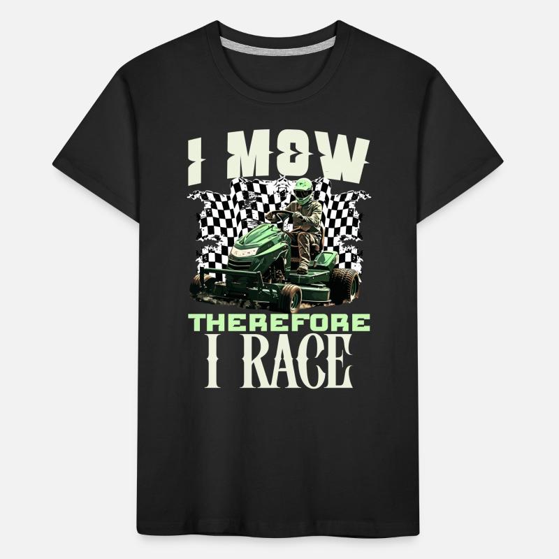 Tondeuse à gazon Tondeuse à gazon de course Tondeuse à gazon de course T-shirt bio Premium Enfant