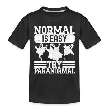 Enquêteur paranormal Chasse aux fantômes - T-shirt bio Premium Enfant - noir - Devant