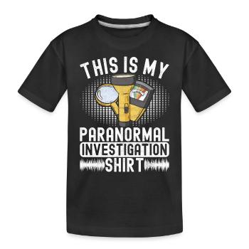 Enquêteur paranormal Chasse aux fantômes - T-shirt bio Premium Enfant - noir - Devant