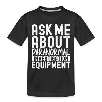 Paranormaler Ermittler Geister Jagen - Kinder Premium Bio T-Shirt - Schwarz - Vorne