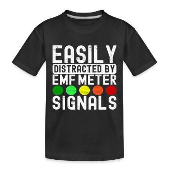 Enquêteur paranormal Chasse aux fantômes - T-shirt bio Premium Enfant - noir - Devant