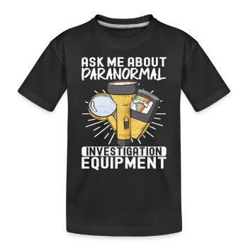 Enquêteur paranormal Chasse aux fantômes - T-shirt bio Premium Enfant - noir - Devant