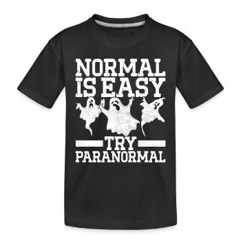 Enquêteur paranormal Chasse aux fantômes - T-shirt bio Premium Enfant - noir - Devant
