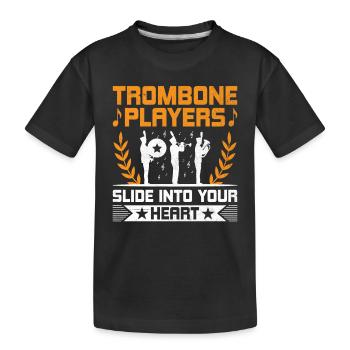 Blaskapelle Sprüche Lustige Marschinstrumente - Kinder Premium Bio T-Shirt - Schwarz - Vorne