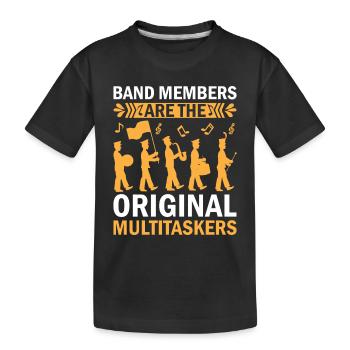 Blaskapelle Sprüche Lustige Marschinstrumente - Kinder Premium Bio T-Shirt - Schwarz - Vorne