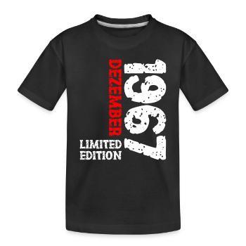 1967 December Limited Edition 56th Birthday Decoration - Kids' Premium Organic T-Shirt - black - Front