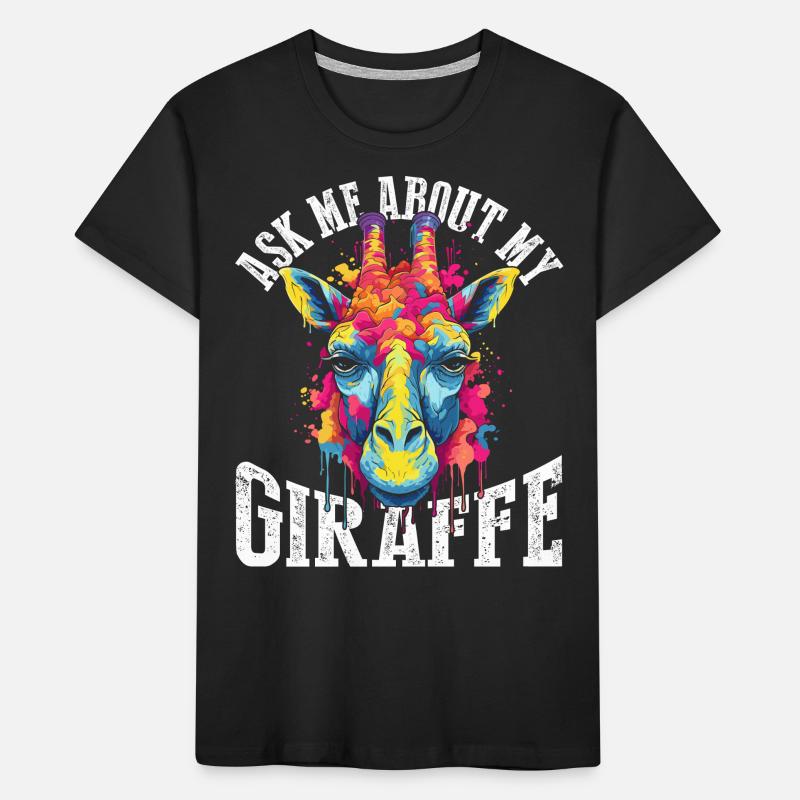 Frage mich nach meiner Giraffe Kinder Premium Bio T-Shirt