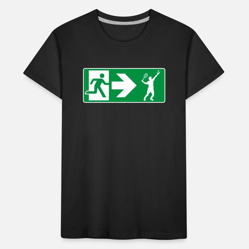 Emergency Exit Badminton Kids' Premium Organic T-Shirt