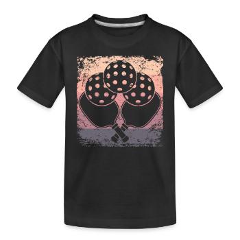 Wiffleball Club Retro Pickleball Team - Kids' Premium Organic T-Shirt - black - Front