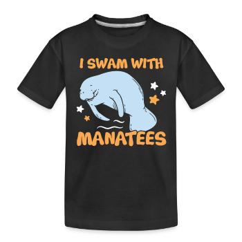 Ich Schwamm Mit Seekühen Wassertiere Seekühe - Kinder Premium Bio T-Shirt - Schwarz - Vorne