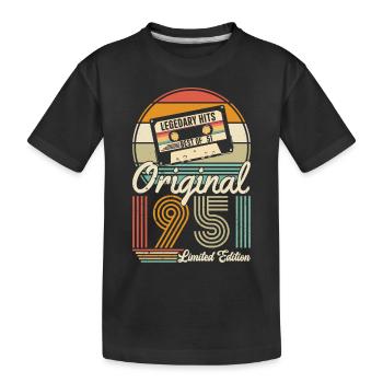 Vintage 1951 - citation d’anniversaire rétro - T-shirt bio Premium Enfant - noir - Devant