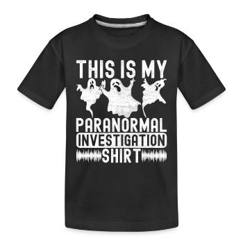 Enquêteur paranormal Chasse aux fantômes - T-shirt bio Premium Enfant - noir - Devant