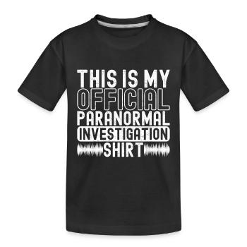 Enquêteur paranormal Chasse aux fantômes - T-shirt bio Premium Enfant - noir - Devant