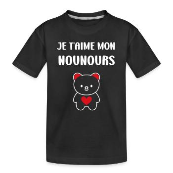 Ours en peluche petit nounours - T-shirt bio Premium Enfant - noir - Devant