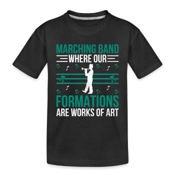 Blaskapelle Sprüche Lustige Marschinstrumente - Kinder Premium Bio T-Shirt - Schwarz - Vorne