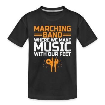 Blaskapelle Sprüche Lustige Marschinstrumente - Kinder Premium Bio T-Shirt - Schwarz - Vorne