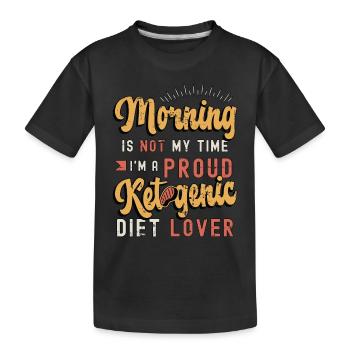 Le matin des amateurs de régime cétogène n’est pas mon régime céto - T-shirt bio Premium Enfant - noir - Devant