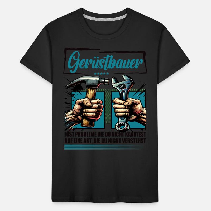 Gerüstbauer Beruf mit lustigen Spruch Kinder Premium Bio T-Shirt