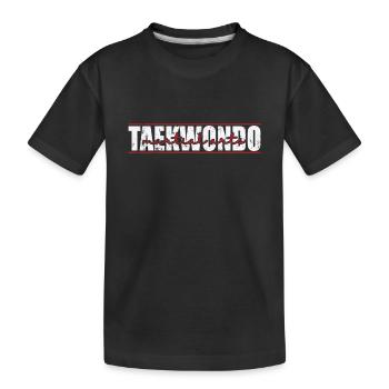 Taekwondo Martial Arts Kampfsport - Kinder Premium Bio T-Shirt - Schwarz - Vorne