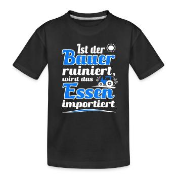 Landwirte Demonstration Agrar Bauern Demo Protest - Kinder Premium Bio T-Shirt - Schwarz - Vorne