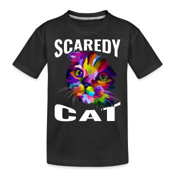 Chat effrayé - T-shirt bio Premium Enfant - noir - Devant