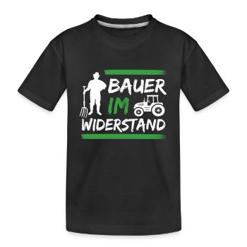 Bauern und Landwirte Demo Protest - Kinder Premium Bio T-Shirt - Schwarz - Vorne