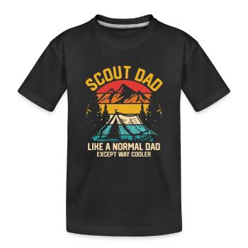 Epic Scout Dad: Cooler than Average Tee - Kinder Premium Bio T-Shirt - Schwarz - Vorne