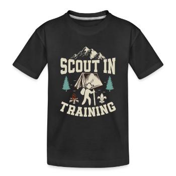 Scout Journey Begins: In Training Tee - Kinder Premium Bio T-Shirt - Schwarz - Vorne