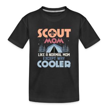 Scout Mom Level Up: Ultimate Cool Tee - Kinder Premium Bio T-Shirt - Schwarz - Vorne