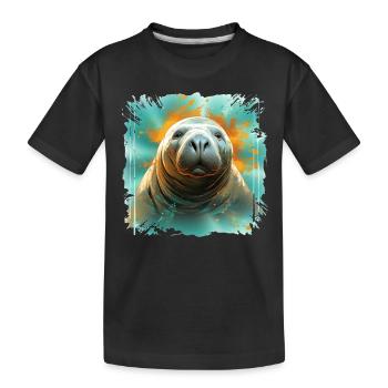Rettet Die Seekühe Wassertiere Seekühe - Kinder Premium Bio T-Shirt - Schwarz - Vorne