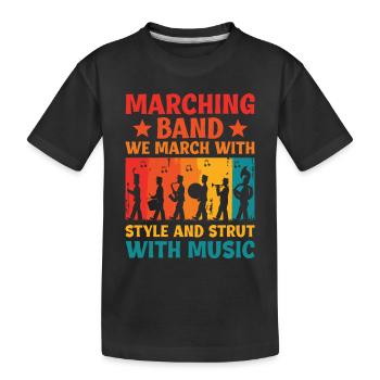 Blaskapelle Sprüche Lustige Marschinstrumente - Kinder Premium Bio T-Shirt - Schwarz - Vorne