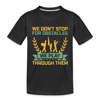 Blaskapelle Sprüche Lustige Marschinstrumente - Kinder Premium Bio T-Shirt - Schwarz - Vorne