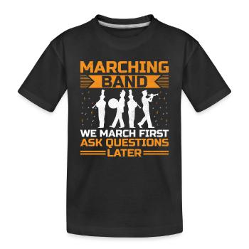 Blaskapelle Sprüche Lustige Marschinstrumente - Kinder Premium Bio T-Shirt - Schwarz - Vorne