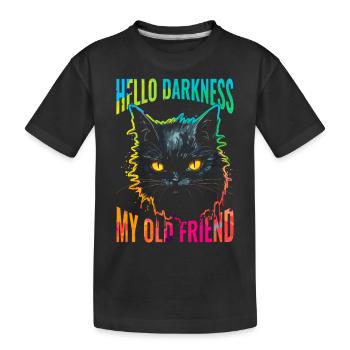 Hallo Dunkelheit, mein alter Freund - Kinder Premium Bio T-Shirt - Schwarz - Vorne
