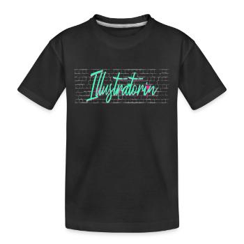 Designer Abschluss-Geschenk Illustratorin - Kinder Premium Bio T-Shirt - Schwarz - Vorne