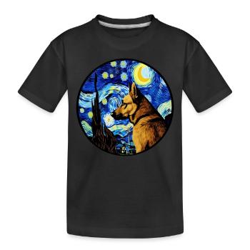 Deutscher Schäferhund Lustiger Hund Beliebtes - Kinder Premium Bio T-Shirt - Schwarz - Vorne
